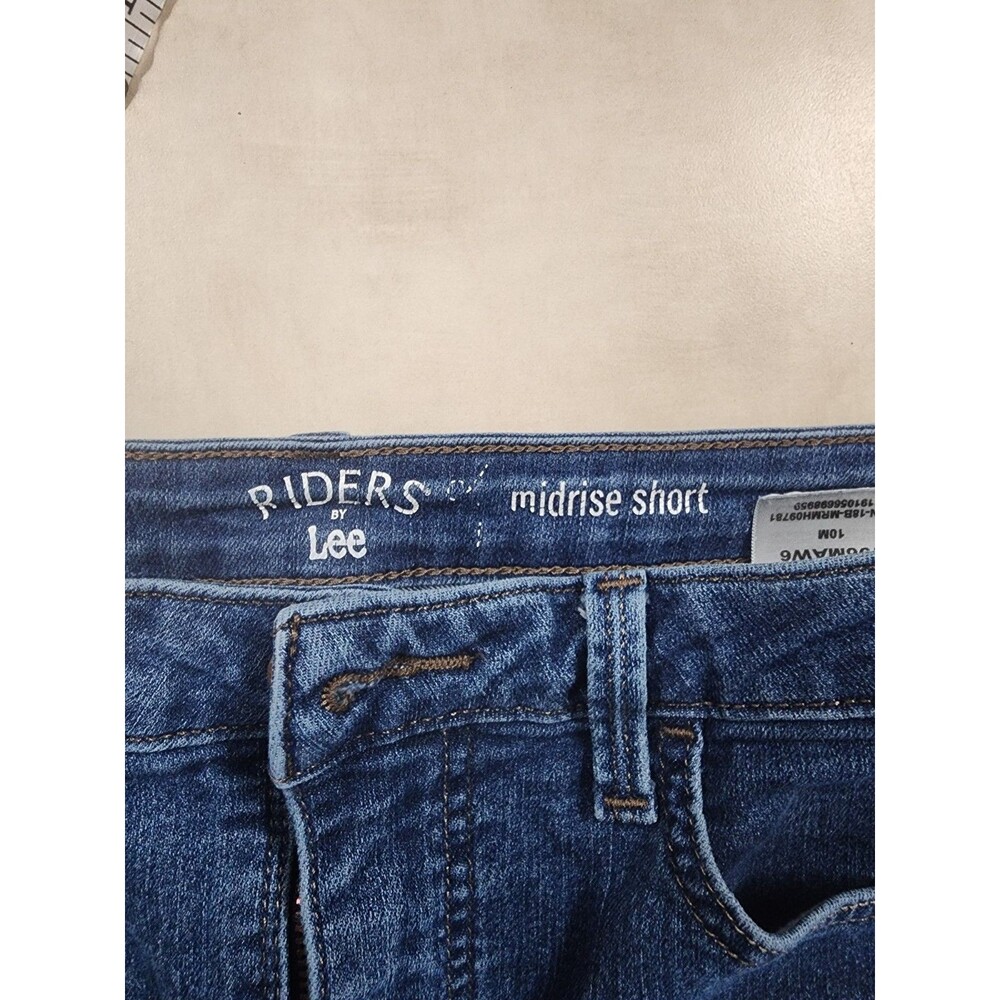 Lee Riders Midrise Womens Blue Denim Jean Shorts - Size 10 M
